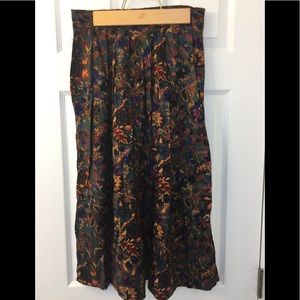METRO NY Multi Color Floral Midi Skirt NWOT Size14